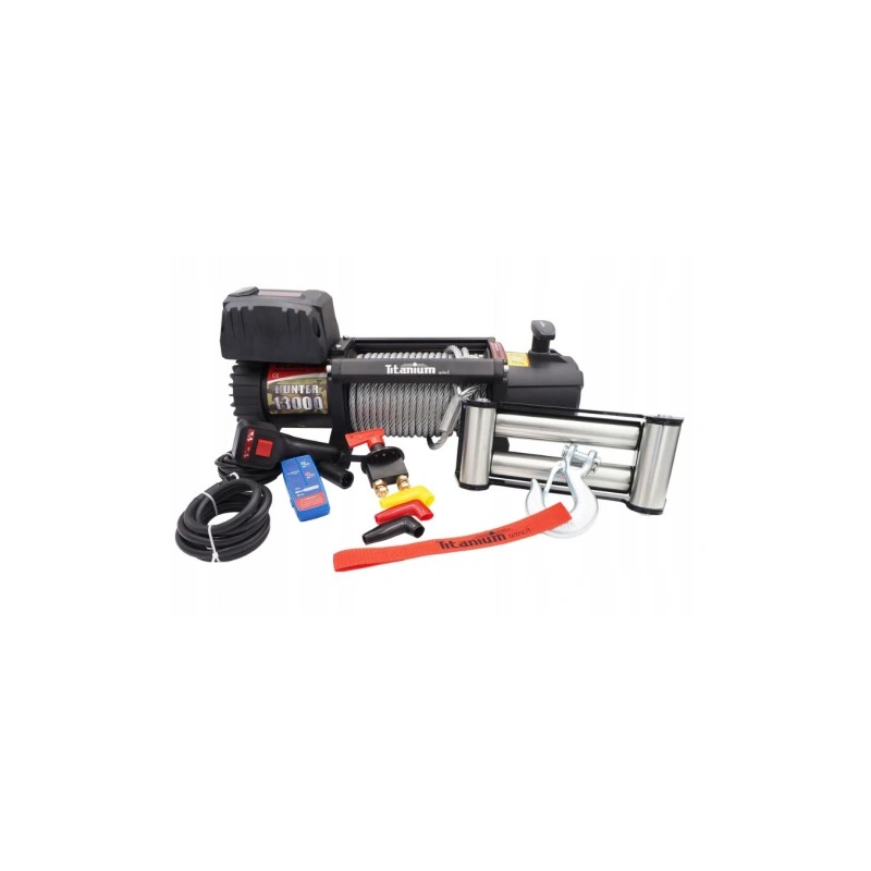 Naviják s ocelovým lanem Titanium Winch 13000 lbs - 5,9 t
