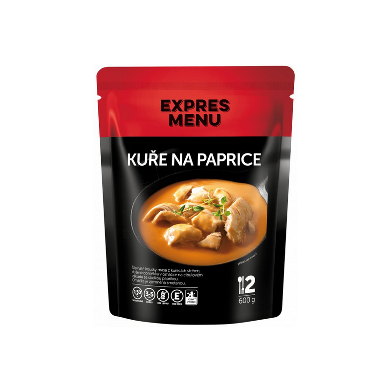 Kuře na paprice (2 porce)