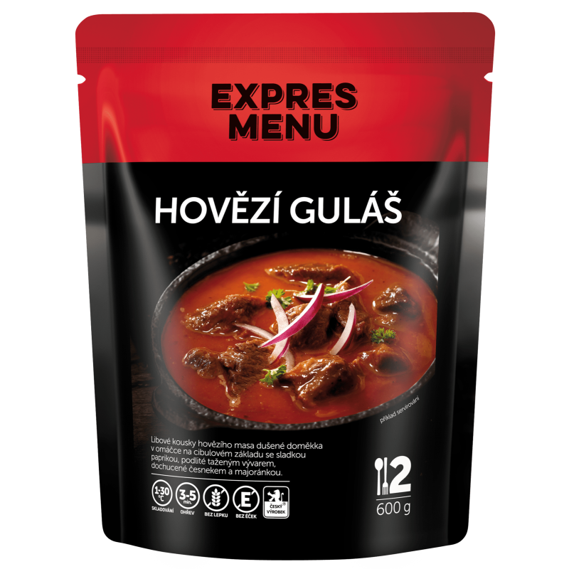 Hovězí guláš (2 porce) - 600g