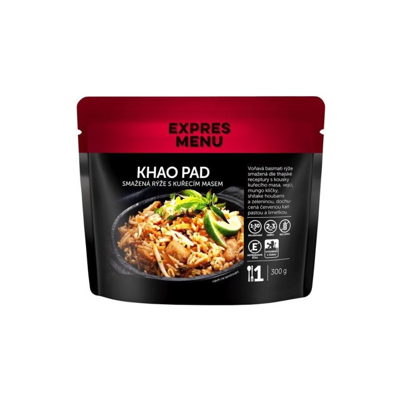 Khao Pad - smažená rýže s kuřecím masem  (1 porce) - 300g